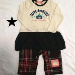 ベビー服　ワンピース風　ロンパースの画像