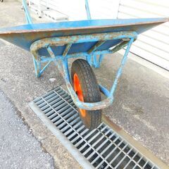 【JM714】運搬用 一輪車 浅型 猫 ネコ ねこ車 青色 ブルーの画像
