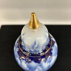 ★【深川製磁】飾り壷  牡丹  台付き  陶器  置物  北九州店舗店頭販売のみの画像