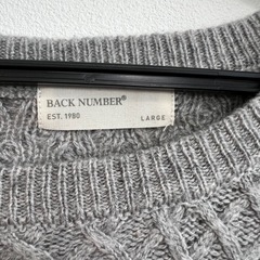 BACK NUMBER グレー ニットセーター Lサイズの画像