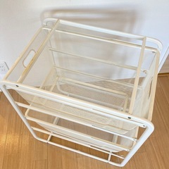 IKEA アルゴート　メッシュバスケット　2段　引き出し　ホワイトの画像