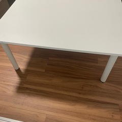 幅80cm 木製ローテーブル ハロー(ホワイト) ニトリの画像