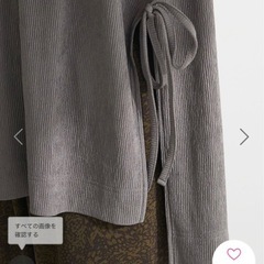 サイドリボン　ノースリーブチュニックの画像
