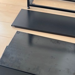 ガラス天板 マルチコンソールテーブル 幅90cm 奥行 き30cmスリム 玄関キッチンカウンター　の画像