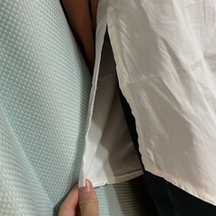 ホワイト コットン ボタン付き裾 つけ裾☆の画像