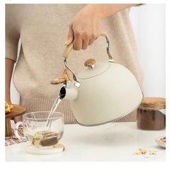 新品　やかん　ホワイト　笛吹きやかん　ケトル　IH対応の画像