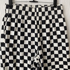チェッカー柄シェフパンツ　メンズSの画像