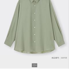 GUシアーオーバーサイズシャツ長袖(S)の画像