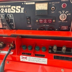 美品極上 アワー少 デンヨー 溶接機 動力発電機 ディーゼルエンジン DLW-240SS2 動作確認済み エンジンウェルダーの画像