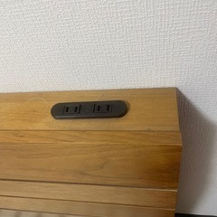 木製ワイドダブルベッドフレームの画像