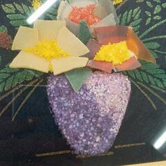 0823-321 宝石画 貴石画 花の画像