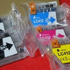Brother ブラザー LC412 インク 互換品 社外品 BKx２/C/Y/M各１ 計５個セット【未使用】J7300CDW J7100CDW などに対応　まだ１年未満ですの画像