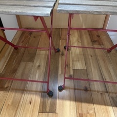 IKEA 木製チェア　TARNO アイアン　折りたたみ　2脚セットの画像