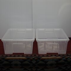 IKEA SAMLA イケア 蓋付収納ボックス クリア 配達対応 サムラシリーズ まとめ売りの画像