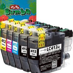 Brother ブラザー LC412 インク 互換品 社外品 BKx２/C/Y/M各１ 計５個セット【未使用】J7300CDW J7100CDW などに対応　まだ１年未満ですの画像