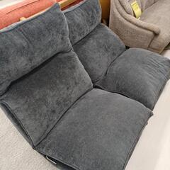 【ドリーム尾浜店】ハイバックリクライニングソファー　GY　 高さ(H)91cm× 幅(W)140cm× 奥行(D)78cmの画像
