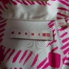 新品未使用 MARNI ピンクとホワイトのチェック柄 Ｌサイズの画像
