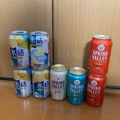 ビール、缶チューハイ、ハイボールなどの画像