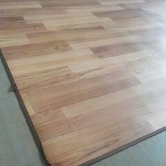 ② 木目調フロアラグ 200×270㎝ ブラウン系 フローリングマット クッションフロア  サッと拭けてお手入れ簡単♪ カーペット 茶色　西岡店の画像