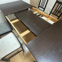 ダイニングテーブルセット（IKEA）差し上げます。の画像