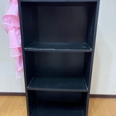 ☆カラーボックス　三段　黒　ブラック☆の画像