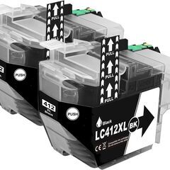 Brother ブラザー LC412 XL インク 互換品 社外品 BKx２大容量サイズ 計２個セット【未使用】J7300CDW J7100CDW などに対応　まだ１年未満ですの画像