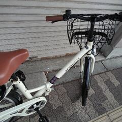 MYPALLA[マイパラス]M507 26吋折り畳みシティサイクル 外装6段/アイボリーxブラックの画像