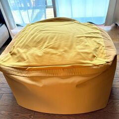 美品 無印良品 体にフィットするソファ ４点セット 本体＋補充クッション＋替えカバー×2の画像