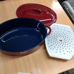 0823-737 グラマックス 赤ホーロー鍋の画像