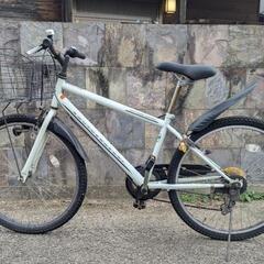断捨離中！自転車26インチ 白の画像