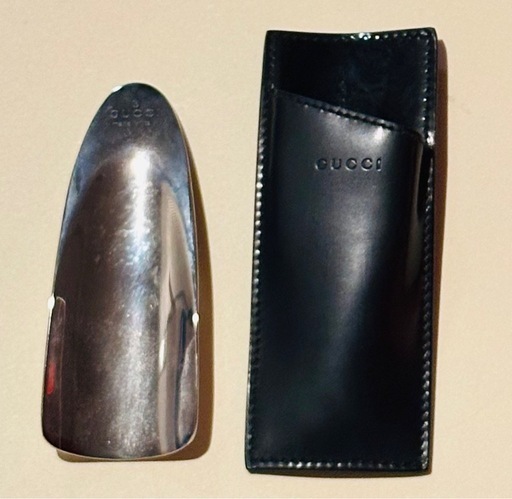 GUCCI】携帯用 靴べら レザーケース付 シューホーン ショップ 限定 レア