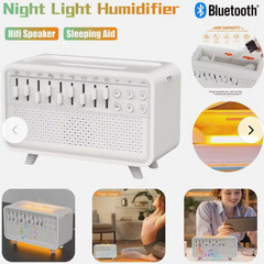 擬似自然音発生機　ホワイトノイズマシン　睡眠補助　睡眠サポート　多機能：アロマディフューザー（アロマ加湿器）＋LEDナイトライト＋Bluetooth スピーカー付きの画像