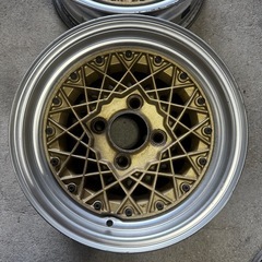 当時物 旧車 ALMEX ホイール 14 インチ inch 114.3 6J 4穴 オフセット ＋12 2本セット の画像