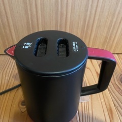 dretec ドリテック 電気ケトル 黒/赤 PO-360 1Lの画像