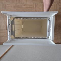 KEYUCA両開きダストボックス L（27L）ホワイト ゴミ箱 30Lゴミ袋対応の画像