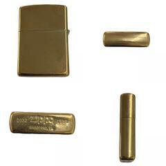186000 現状品 ZIPPO ジッポ オイルライター SOLID BRASS 真鍮 1932年 レプリカ [250529HM130056]の画像