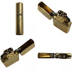 186000 現状品 ZIPPO ジッポ オイルライター SOLID BRASS 真鍮 1932年 レプリカ [250529HM130056]の画像