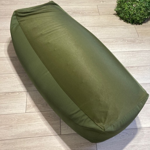 ほぼ未使用】無印 体にフィットするソファー 長方形 カーキ ビーズ