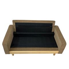 ★未使用★ 2人掛けソファ Moss ベージュ 135cm×76cm×76cm en-123 118013の画像
