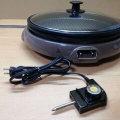 ◎ 大サイズ 電気ホットプレート Abitelax アビテラックス AHP-23G(c) // 100V Max1300W 数回使用の中古 ◎の画像