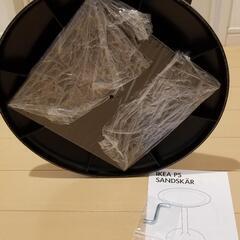 【無料】IKEA　イケア　サイドテーブル　プラスチック製　黒　取り扱い説明書付きの画像