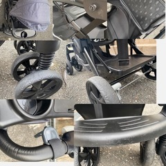 カトージ　2人でゴーDX デニム　2人乗りベビーカーの画像