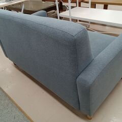 リユースのサカイ栃木店★ジモティ割あり★  ソファー3人用 ライトブルー W120×D67×H70 クリーニング済み TC10338の画像