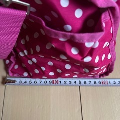 宿泊用　子供用　ピンクドット　バッグの画像