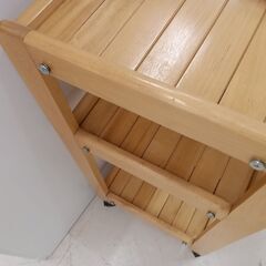 リユースのサカイ栃木店★ジモティ割あり★  ワゴンラック ライトブラウン W58.5×D31.5×H78 クリーニング済み TC10340の画像