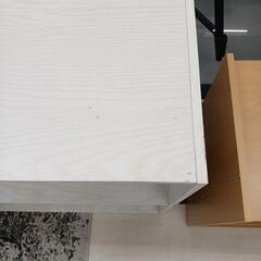 【ドリーム尾浜店】2段ワイドカラーラック　WH　※キズ、ハガレ有り　 高さ(H)72.5cm× 幅(W)61cm× 奥行(D)30cmの画像