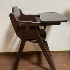 大和屋 木製ハイチェア 折りたたみ式 安全ベルト付き ハローダイアリー の画像