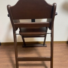 大和屋 木製ハイチェア 折りたたみ式 安全ベルト付き ハローダイアリー の画像