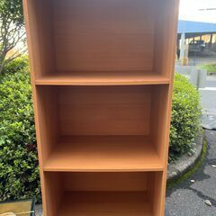 【リサイクルショップどりーむ天保山店】No.4035 三段ボックス 収納 棚 木製の画像