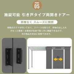 送料込み❣ 新品未使用 大型物置 プレハブ サイドテラス付 屋外 大型 倉庫 戸外収納庫 1079721の画像